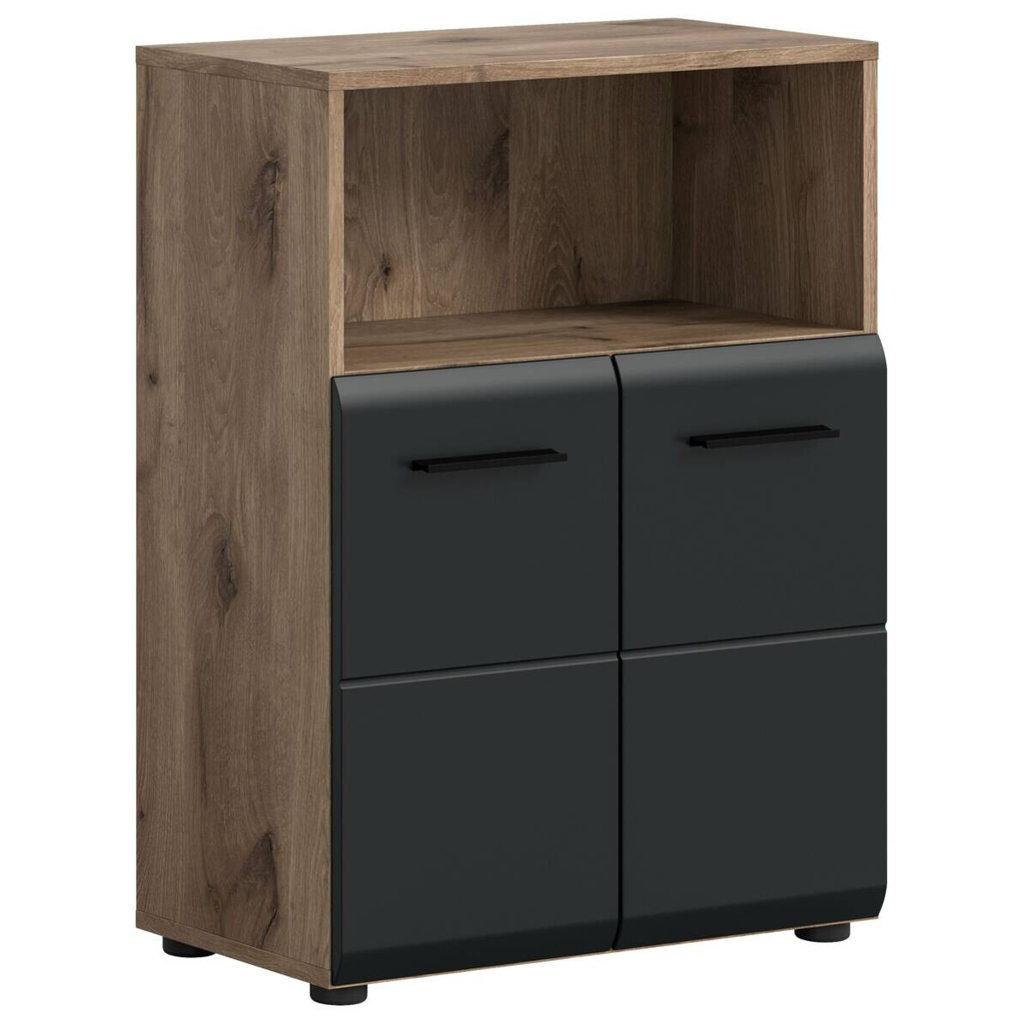 Schrank Ice Nox Oak Nachbildung schwarz matt B/H/T: ca. 60x80x30 cm