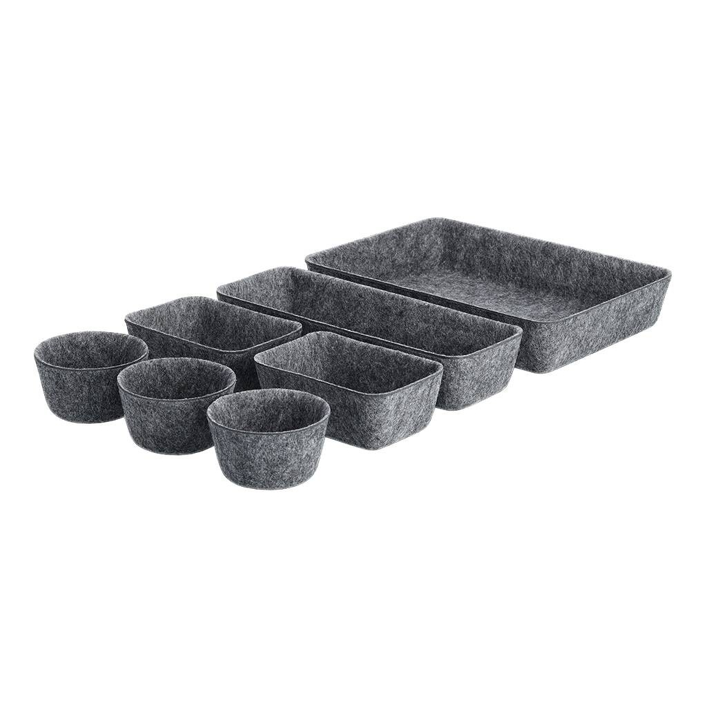 Zeller Organizer grau Filz