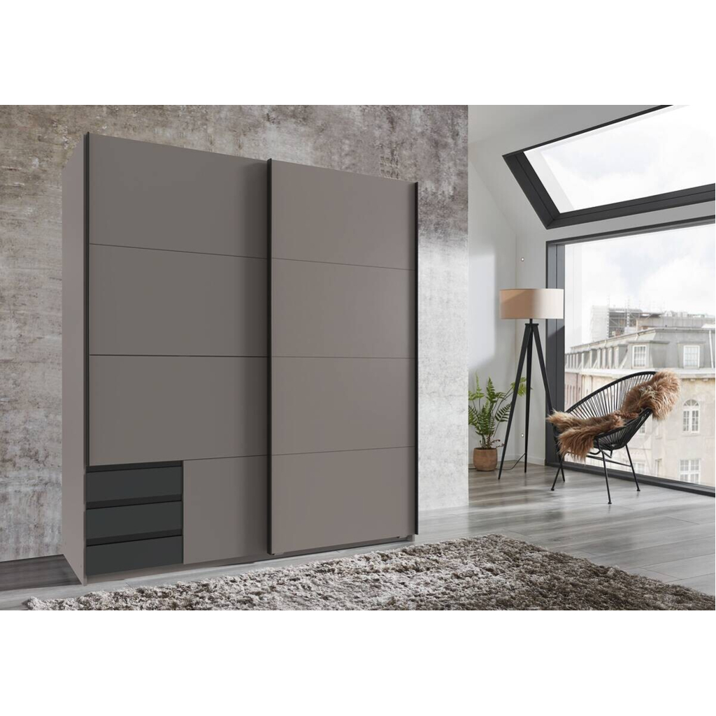 Schwebetürenschrank Bahamas Sahara grau B/H/T: ca. 179x198x65 cm