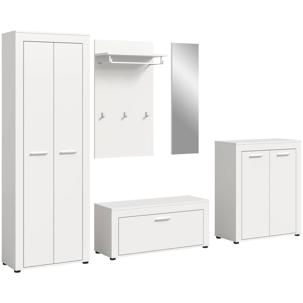 Garderobe JAM weiß B/H/T: ca. 285x191x35 cm