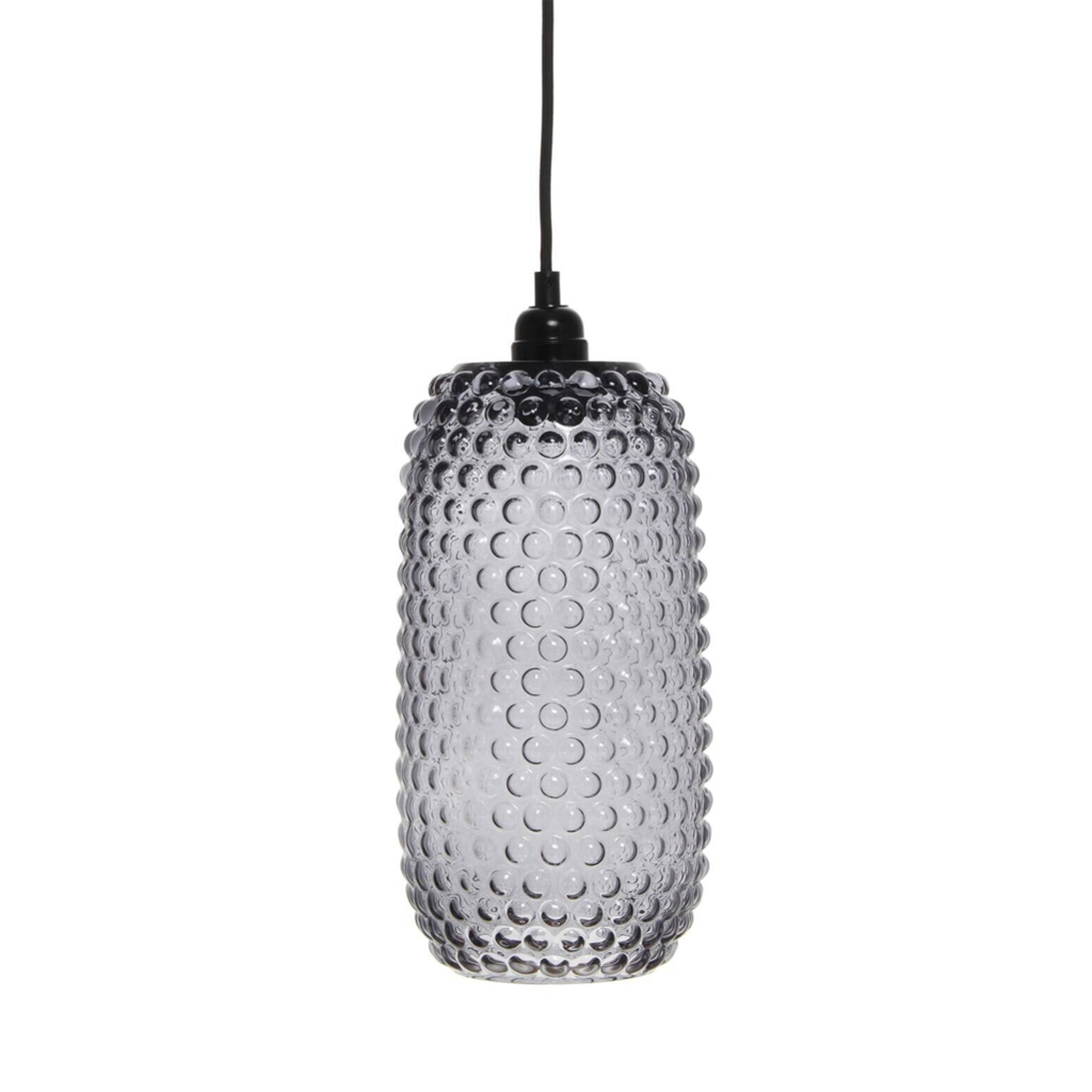 Kayoom Pendelleuchte grau Glas B/H/L: ca. 15x34x15 cm E27 1 Brennstellen