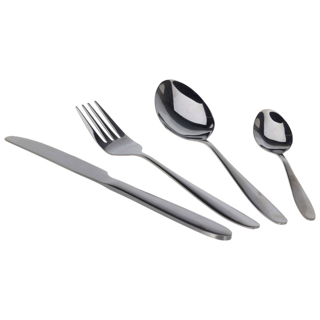 Besteckset schwarz Edelstahl 24 tlg.