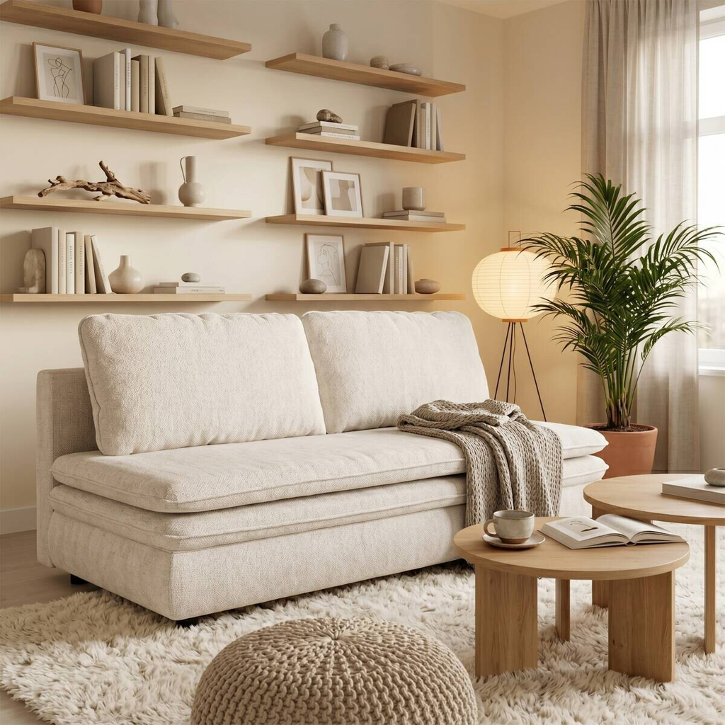 Schlafsofa Fiesta pearl Microfaser B/H/T: ca. 200x89x85 cm