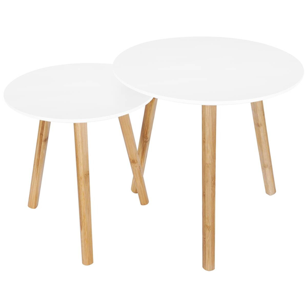 Beistelltisch Sensation weiß natur H/D: ca. 38x48 cm