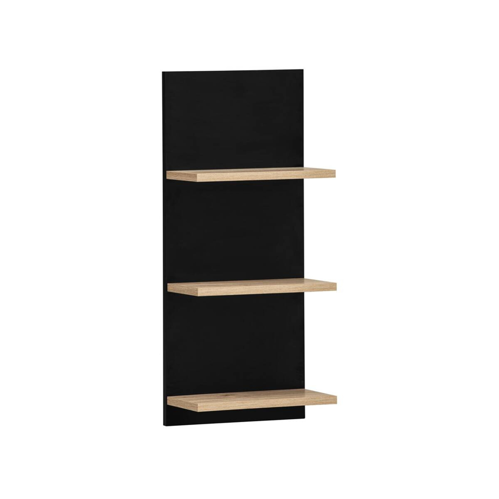 Regal Emmik schwarz matt Eiche Eiche weiß Nachbildung B/H/T: ca. 30,3x70,2x17,45 cm