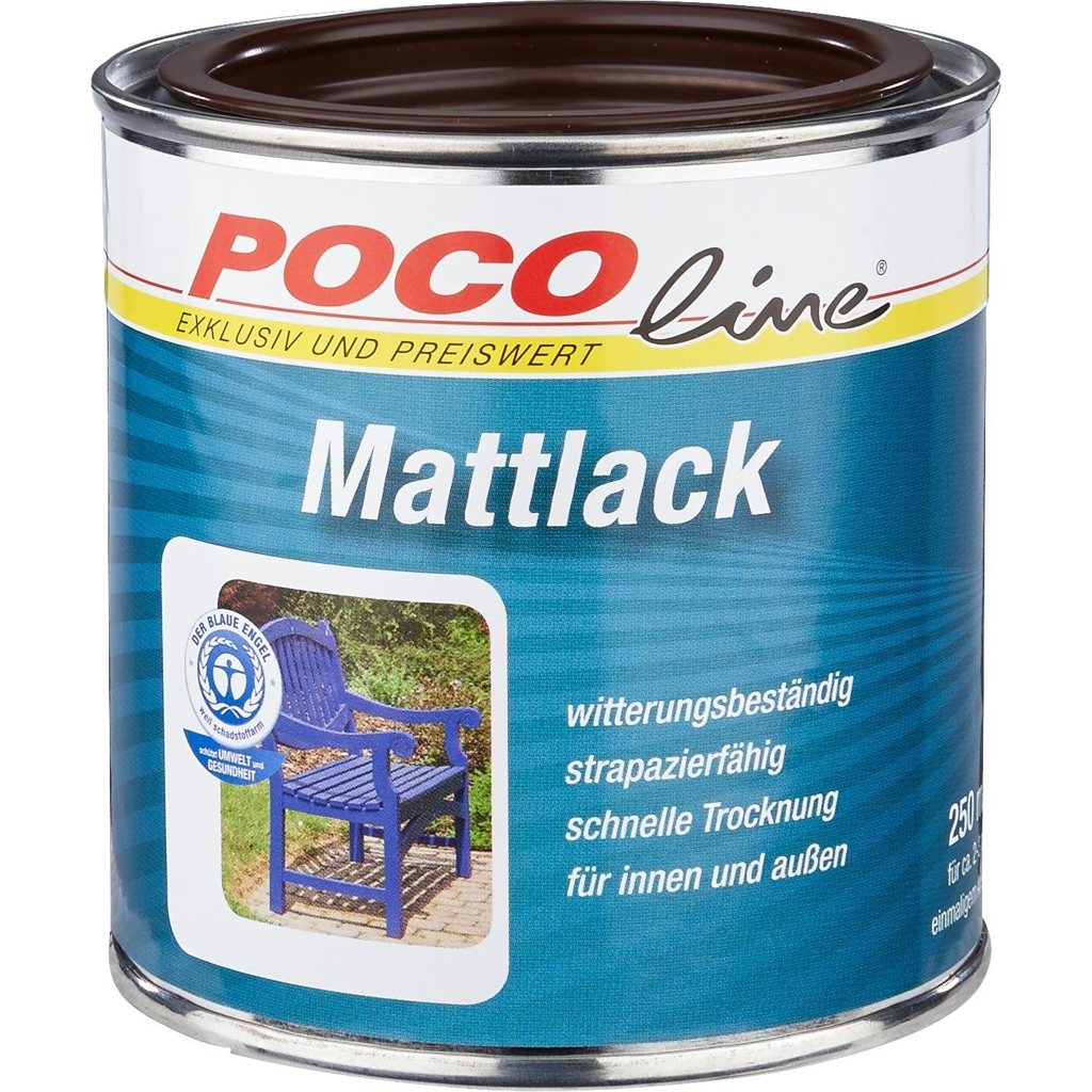 POCOline Acyl Buntlack schokobraun seidenmatt ca. 0,25 l