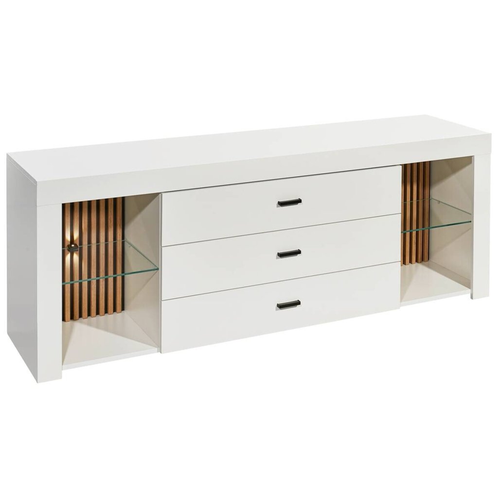 TV-Lowboard Rosalie weiß Eiche Evoke Coast Nachbildung B/H/T: ca. 179x67x44 cm