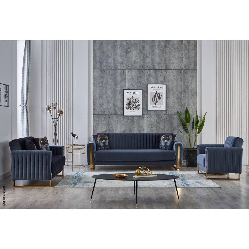 Sofa 3-2-1 Bogota anthrazit Microfaser