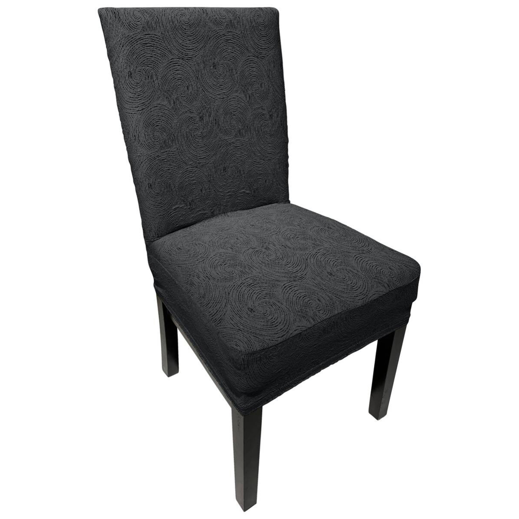 Stuhlhusse anthrazit Baumwolle B/H/L: ca. 40x65x45 cm