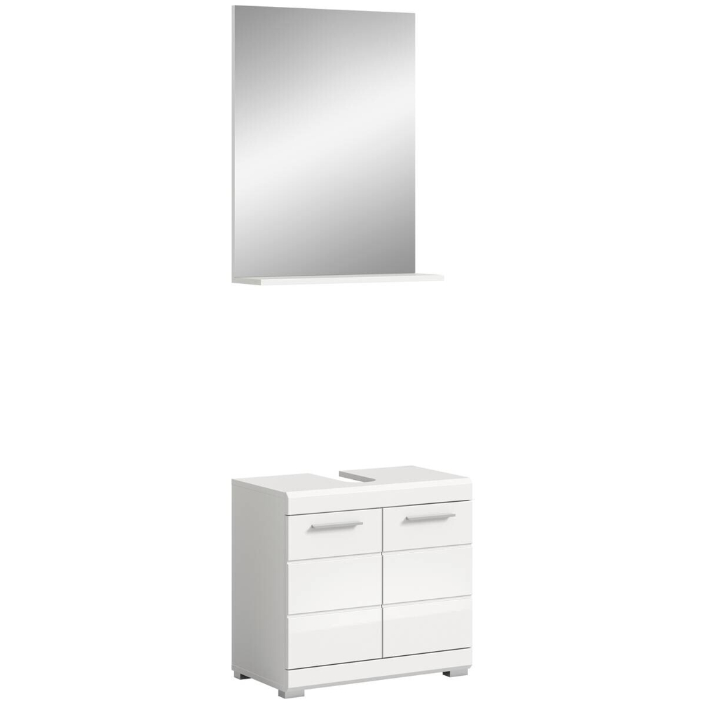 Badezimmer-Set Scout weiß weiß Hochglanz B/H/T: ca. 60x191x34 cm