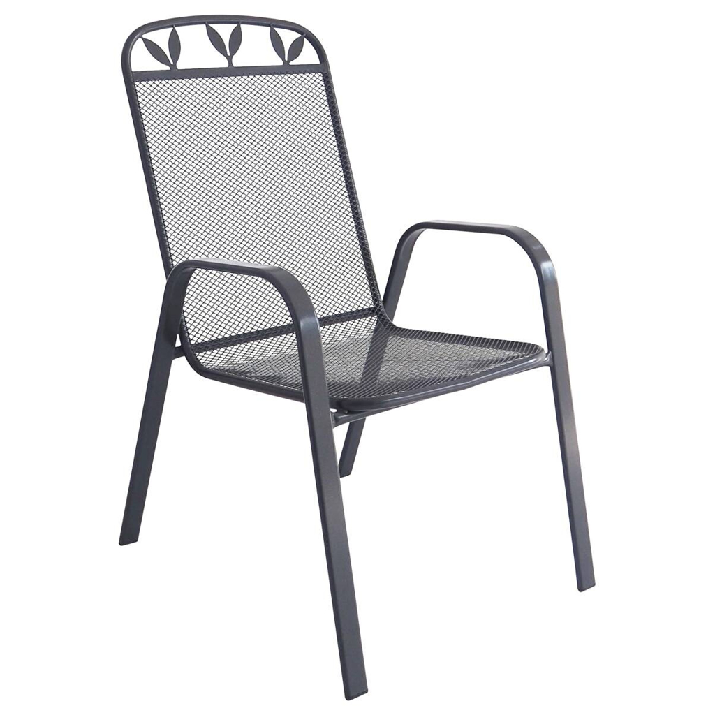POCOline Stapelsessel Pia grau Metall B/H/L: ca. 55x98x74 cm