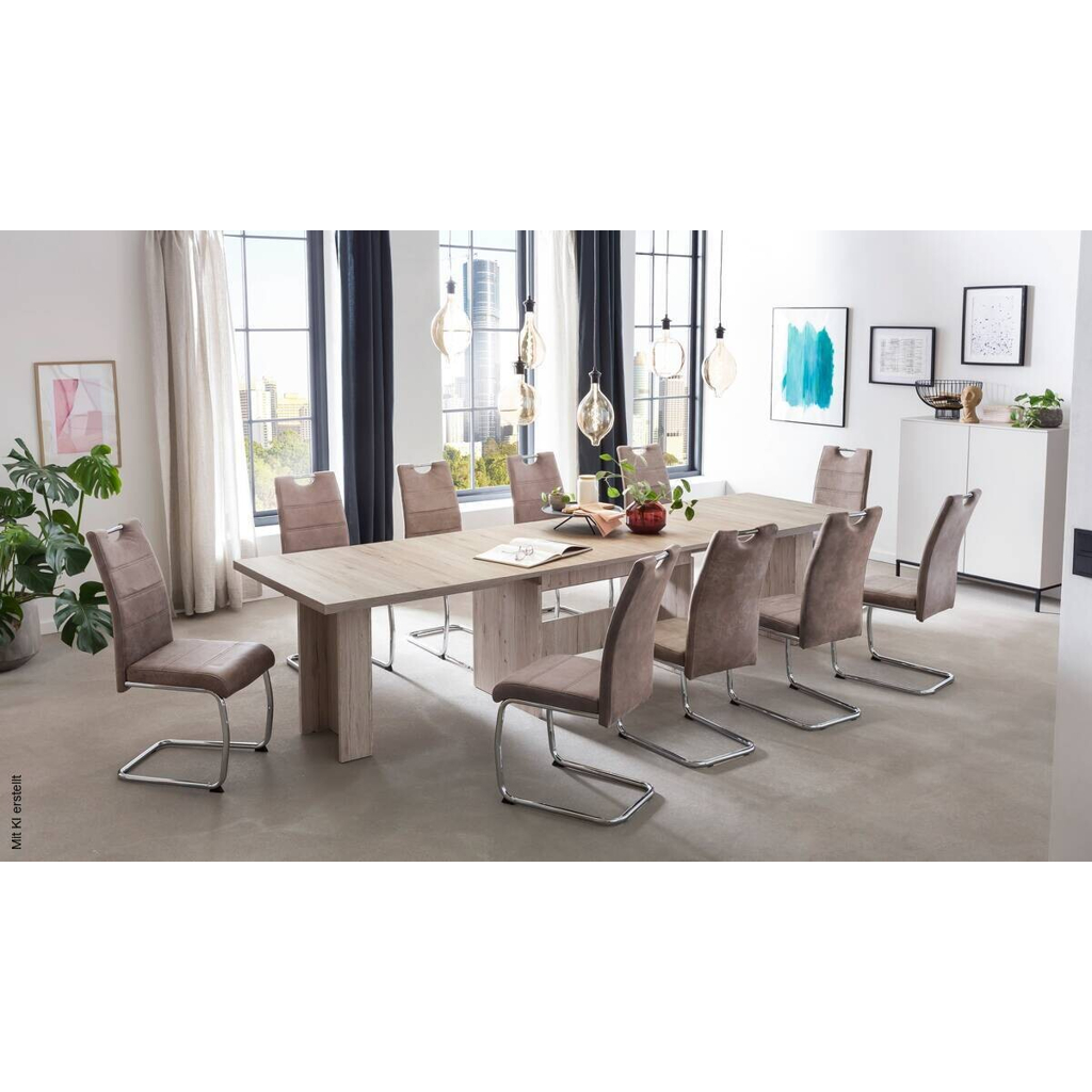 Essgruppe Lia II Eiche beige B/H/T: ca. 320x76x90 cm