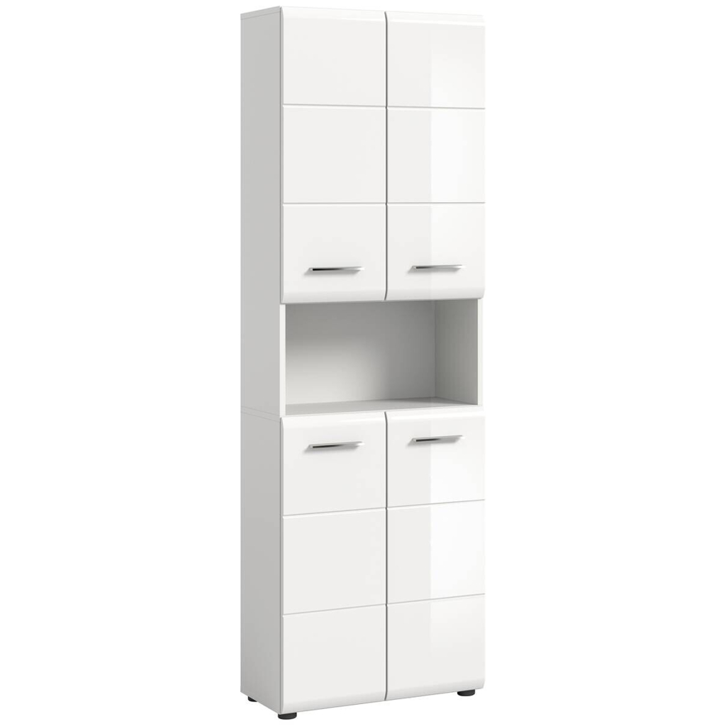 Badhochschrank ICE weiß weiß Hochglanz B/H/T: ca. 60x185x30 cm