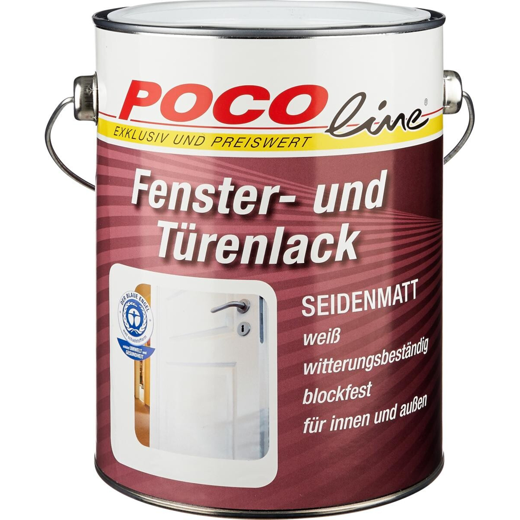 POCOline Acryl Fensterlack weiß seidenmatt ca. 2,5 l