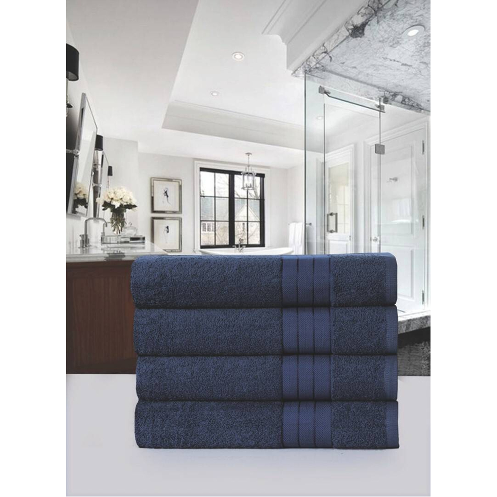 Good Morning Handtuch 4er-Pack blau Baumwolle B/L: ca. 50x100 cm