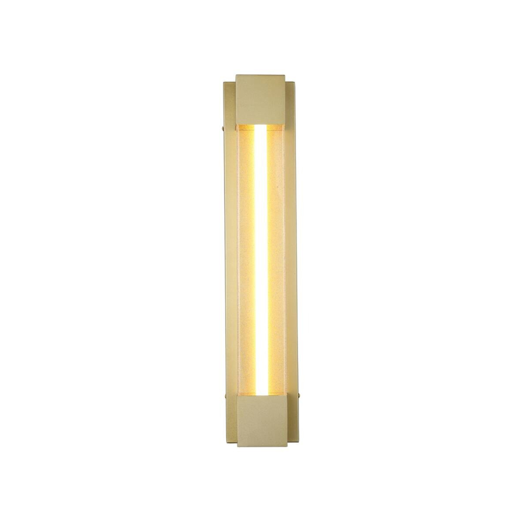 LED-Außenwandleuchte klar gold B/H/T/L: ca. 12x60x8,5x8,5 cm