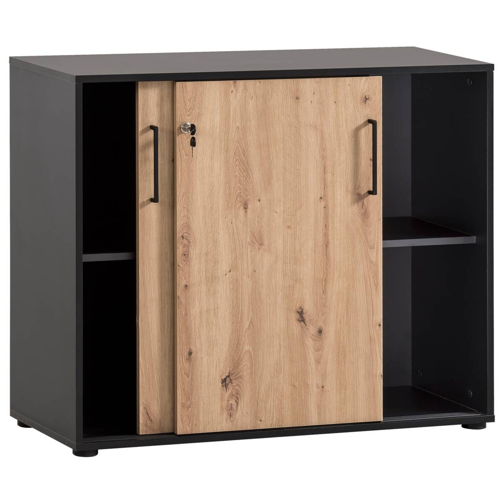 Schiebetürenschrank Aino Eiche B/H/T: ca. 100x83,6x41 cm