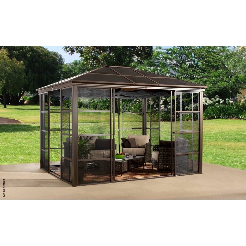Sojag Pavillon Castel bronze Aluminium B/H/L: ca. 298x283x362 cm