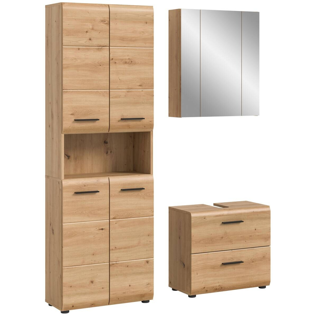 Badezimmer-Set Ice Artisan Oak Nachbildung B/H/T: ca. 135x185x30 cm