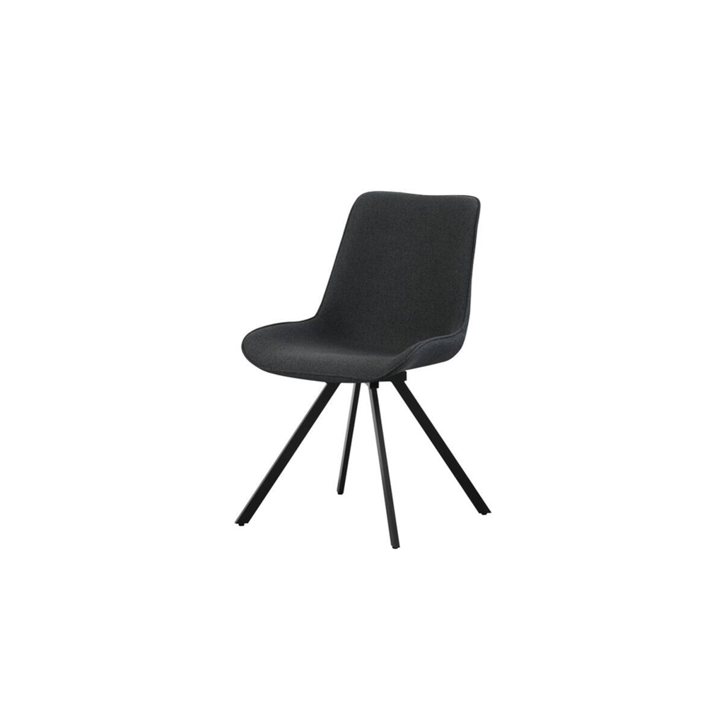 Drehstuhl EMILIA, 2er Set anthrazit Webstoff B/H/T: ca. 52x85x61 cm