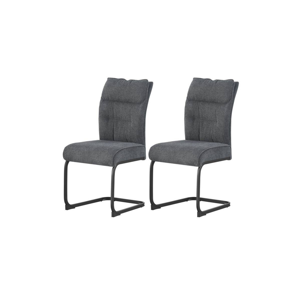 Schwingstuhl FRIEDA, 2er Set anthrazit schwarz B/H/T: ca. 47x94x61 cm