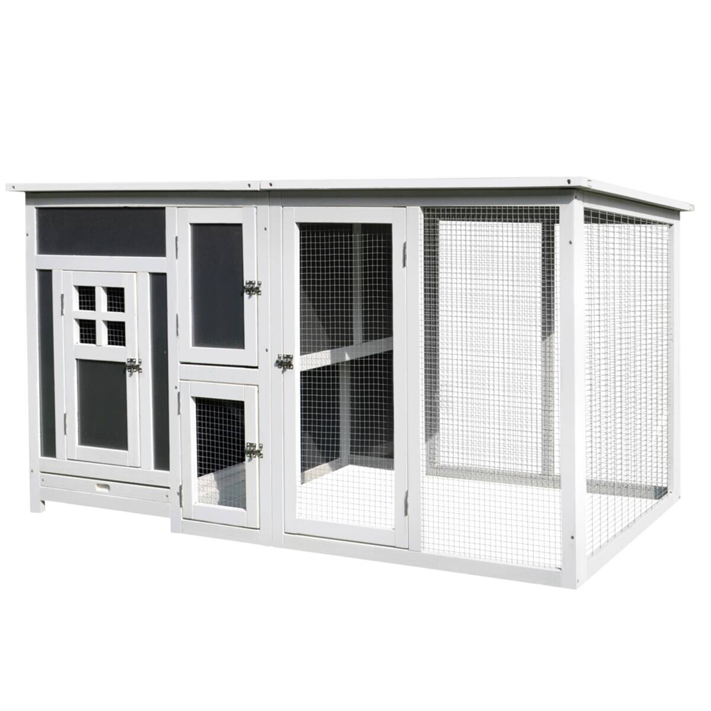 PawHut Stall weiß Polypropylen B/H/L: ca. 75x160x80 cm