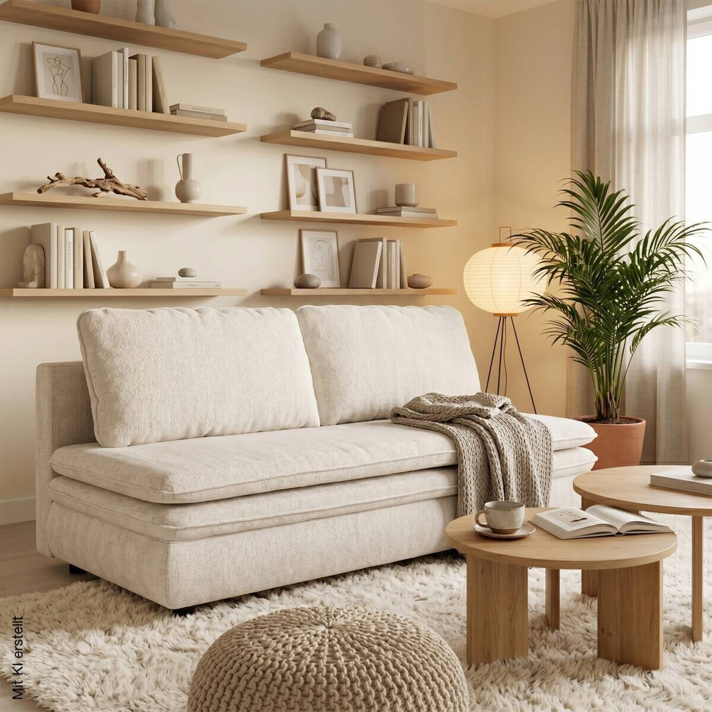 Schlafsofa Fiesta pearl Microfaser B/H/T: ca. 200x89x85 cm