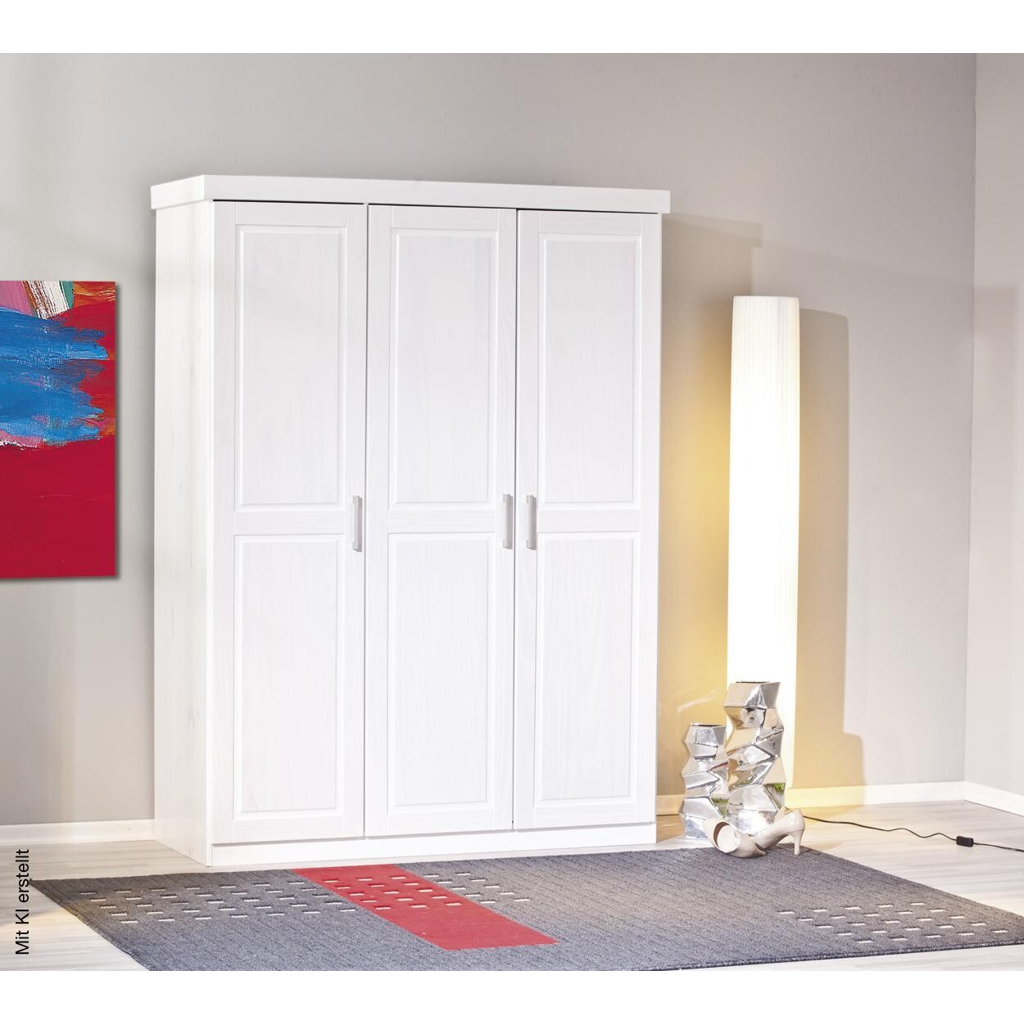 Kleiderschrank Magnus weiß B/H/T: ca. 140x190x55 cm