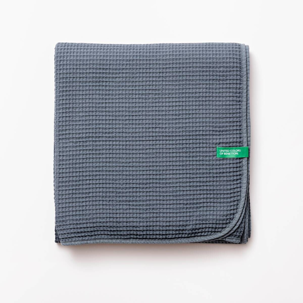 Wohndecke NEUTRAL blau Baumwolle (recycelt) B/L: ca. 140x190 cm