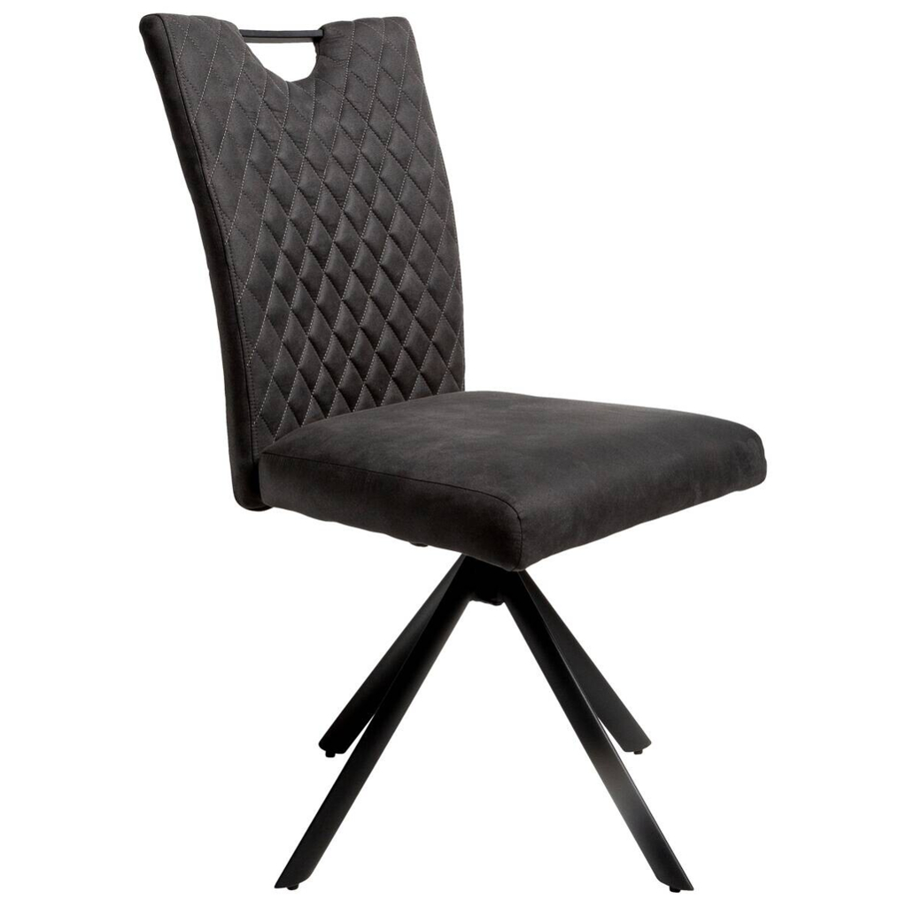 Stuhl Georgia anthrazit Microfaser B/H/T: ca. 47x95x46 cm