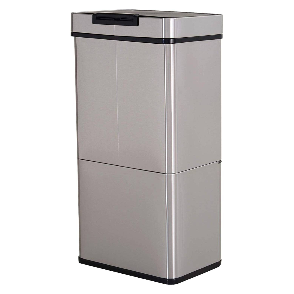 HOMCOM Abfalleimer silber B/H/L: ca. 30x81x42 cm
