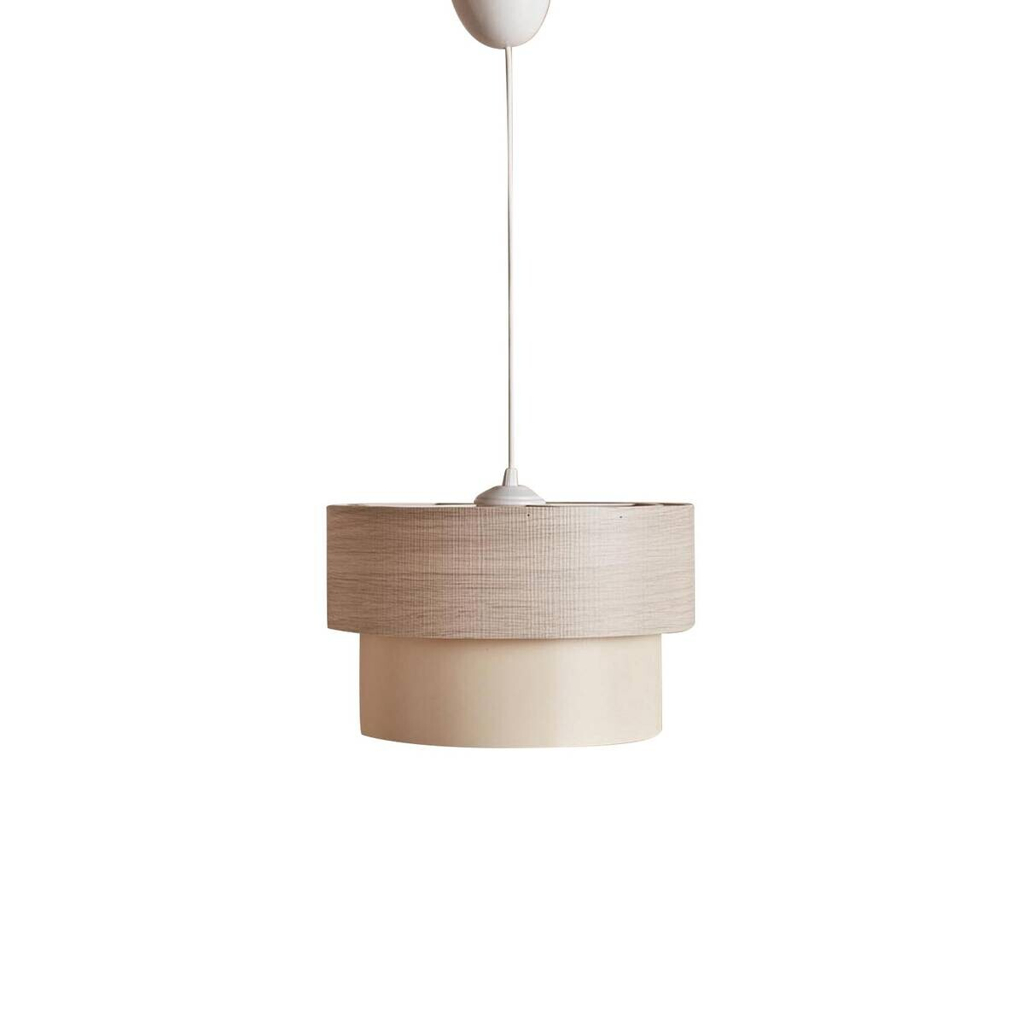 Opviq Pendelleuchte beige PVC B/H/T/L/D: ca. 30x70x30x30x30 cm E27 1 Brennstellen