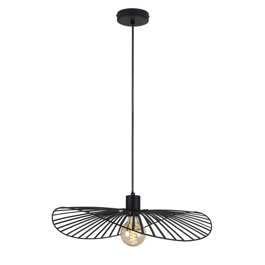 POCOline Pendelleuchte Mabel schwarz Metall H/D: ca. 120x50 cm E27 1 Brennstellen