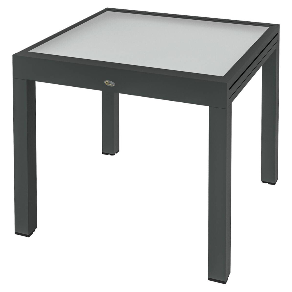 Outsunny Gartentisch schwarz Aluminium B/H/L: ca. 80x75x160 cm