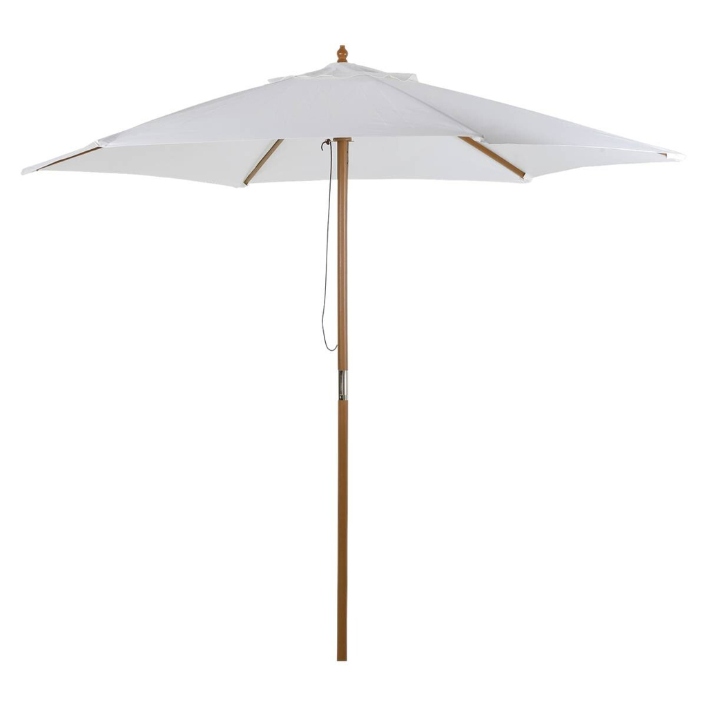 Outsunny Sonnenschirm creme Bambus H/D: ca. 230x250 cm