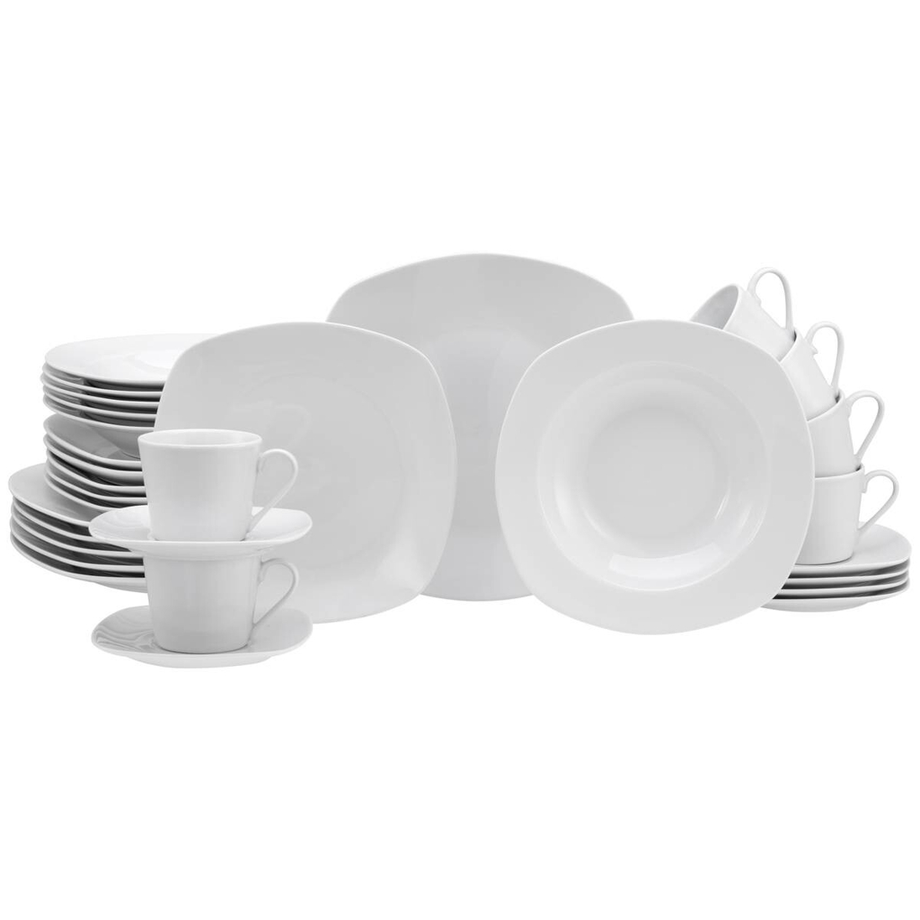 CreaTable Kombiservice Amelie weiß Porzellan 30 tlg.