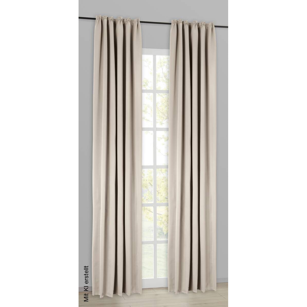 POCOline Verdunklungsvorhang Luna beige B/L: ca. 140x245 cm