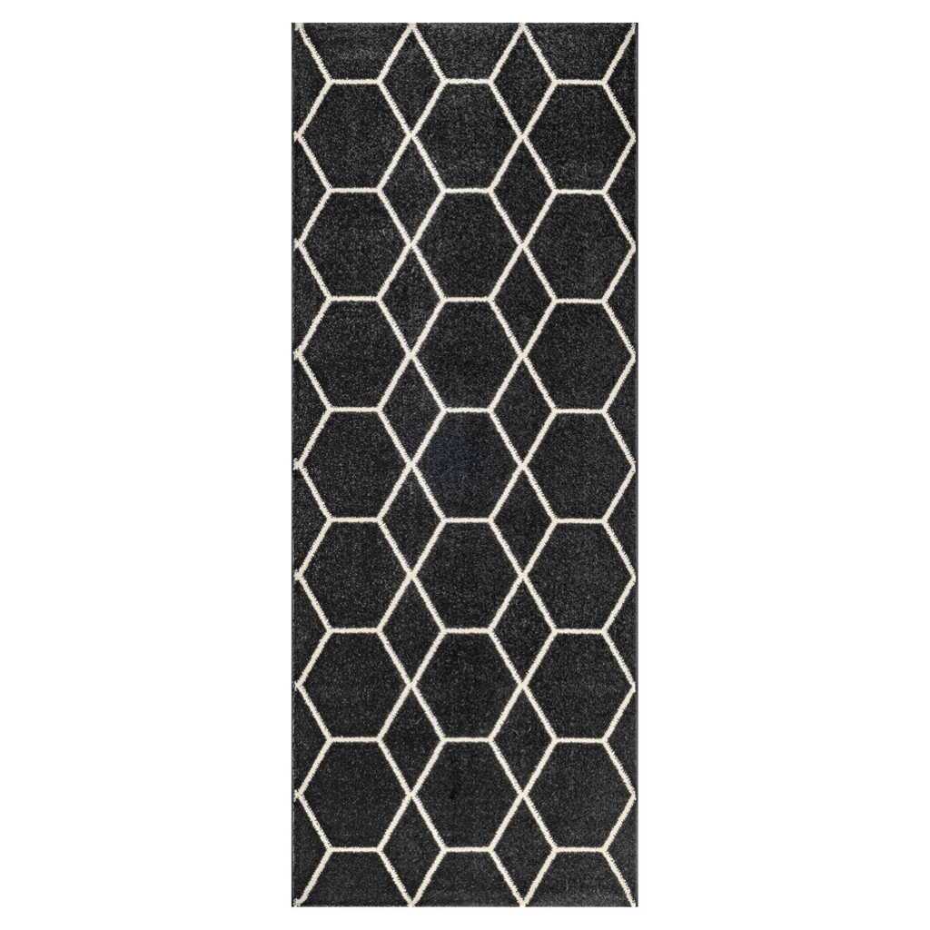 Sanat Teppich Trellis schwarz B/L: ca. 80x200 cm