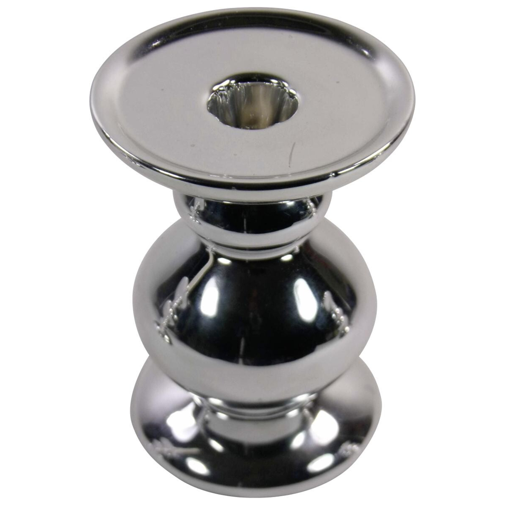 Leuchter silber Keramik B/H/L: ca. 8x12x8 cm