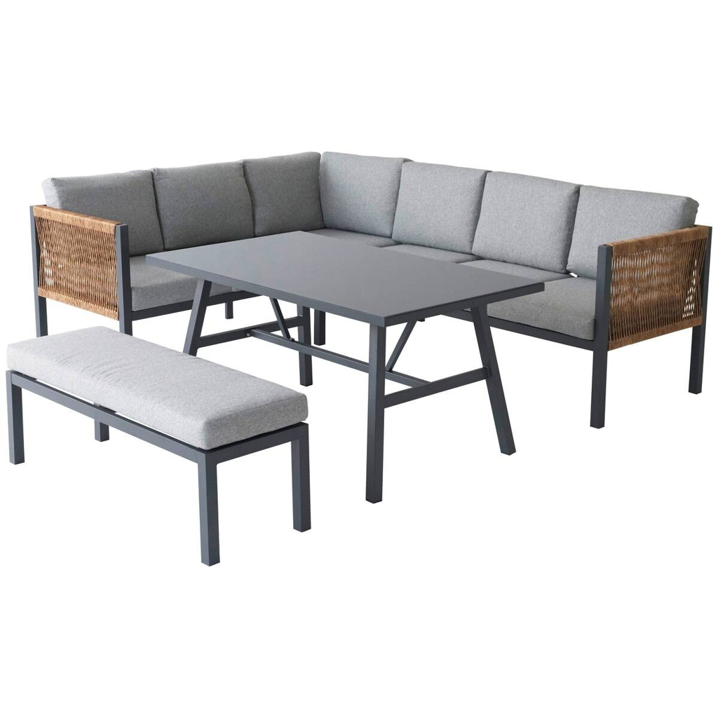 Loungeset grau Aluminium