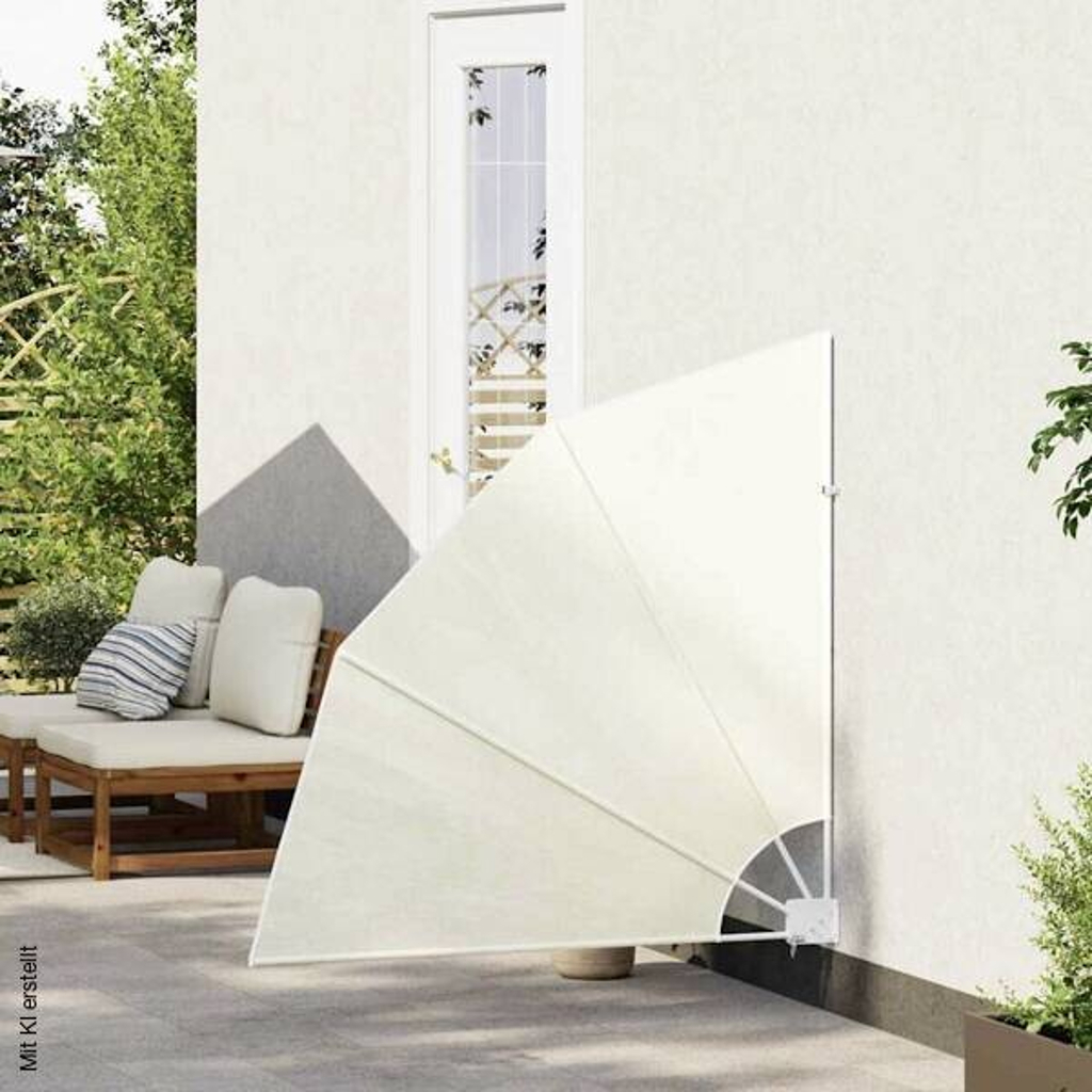 vidaXL Balkonfächer creme H/T/L: ca. 140x140x140 cm
