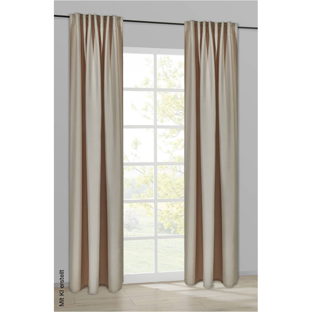 POCOline Kombivorhang Elena taupe B/L: ca. 140x245 cm