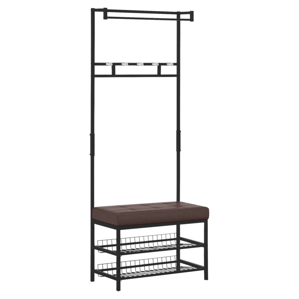 HOMCOM Garderobe schwarz Polypropylen B/H/L: ca. 35x725x180 cm