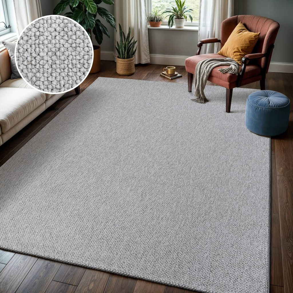 Sanat Teppich LORA PLUS hellgrau B/L: ca. 120x170 cm