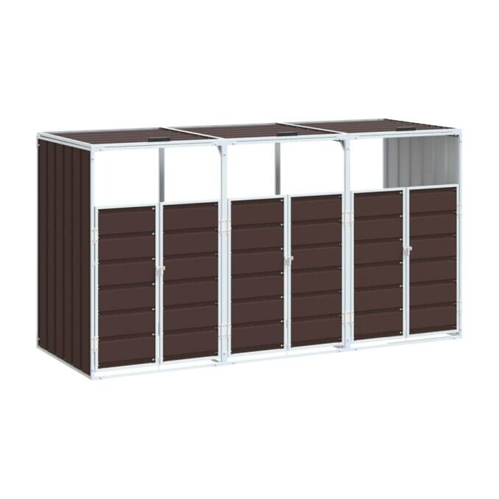 vidaXL Mülltonnenbox braun