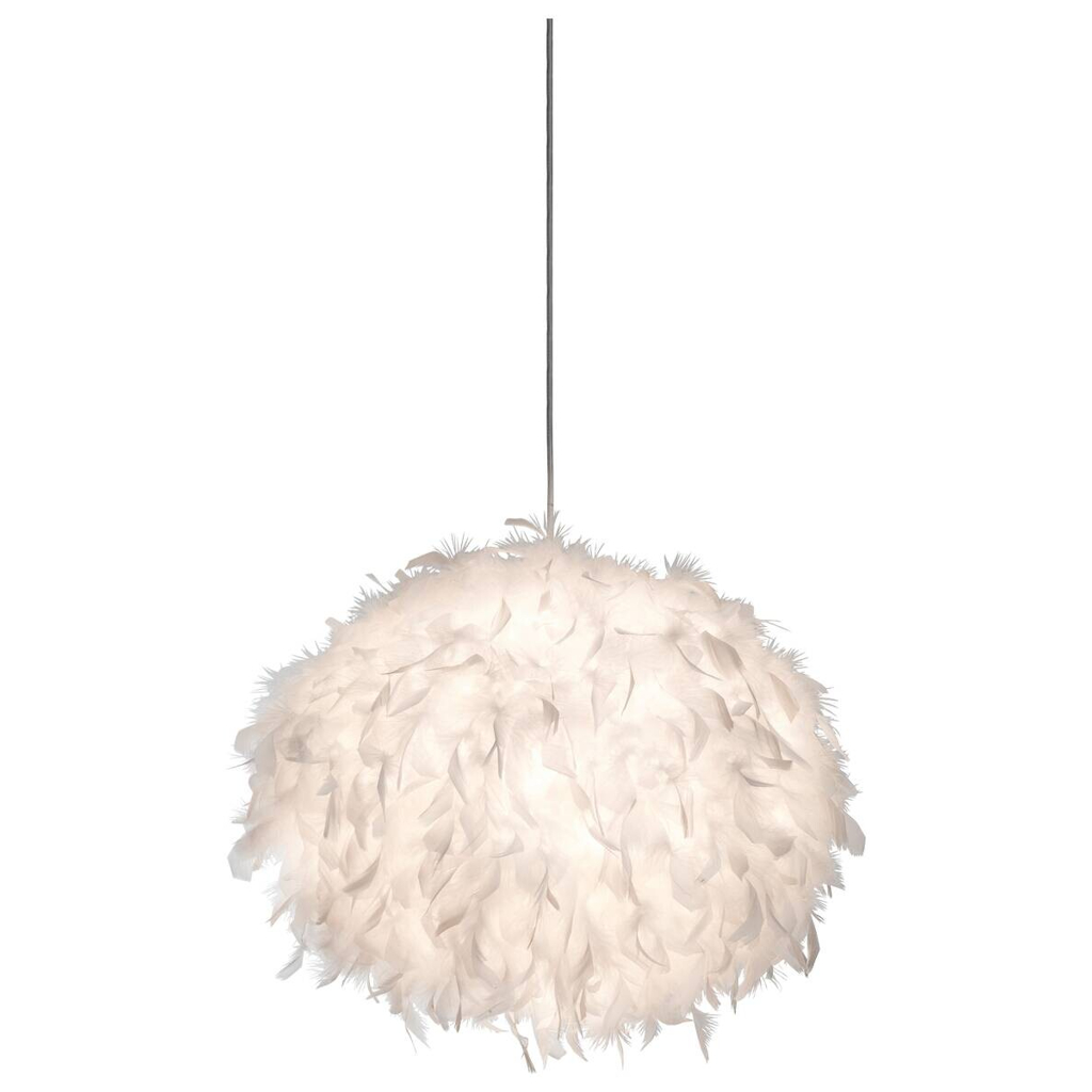 Nowa Pendelleuchte 30120107 weiß Metall Polyester H/D: ca. 150x40 cm E27 1 Brennstellen
