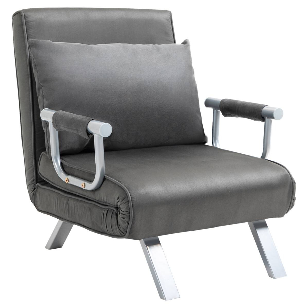 Schlafsofa 833-040 hellgrau Kunstleder B/H/T: ca. 65x80x69 cm