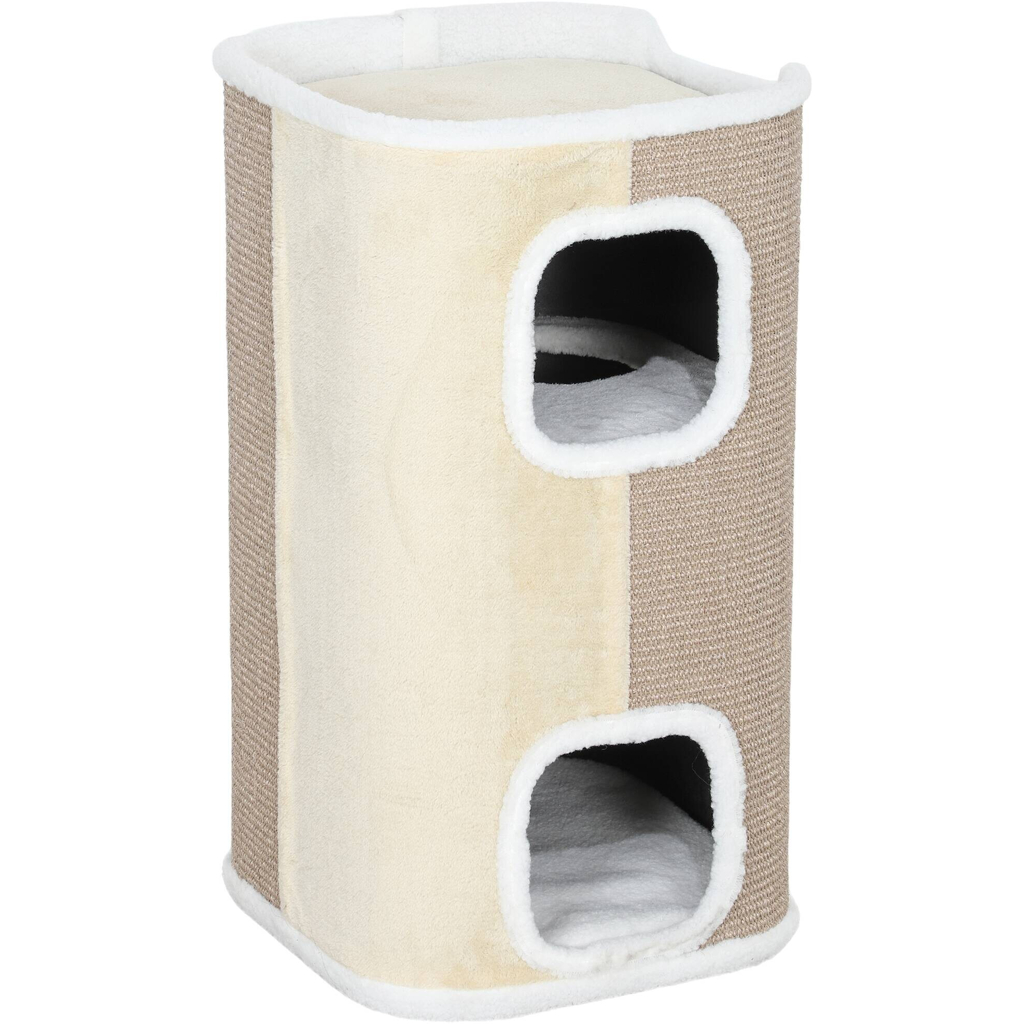PawHut Kratztonne weiß Spanplatte B/H/L: ca. 40x74x40 cm