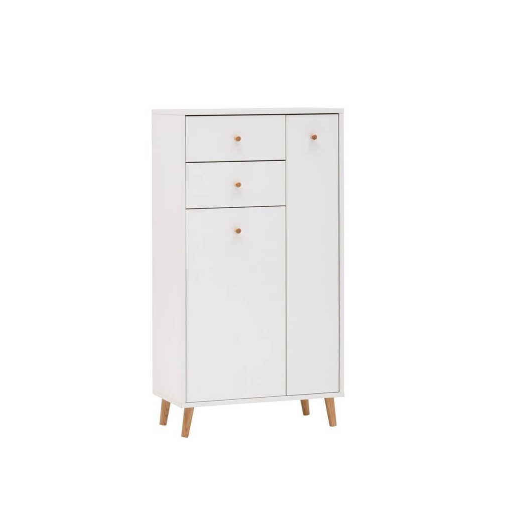 Highboard Bjarne weiß B/H/T: ca. 60,2x103,4x33,05 cm
