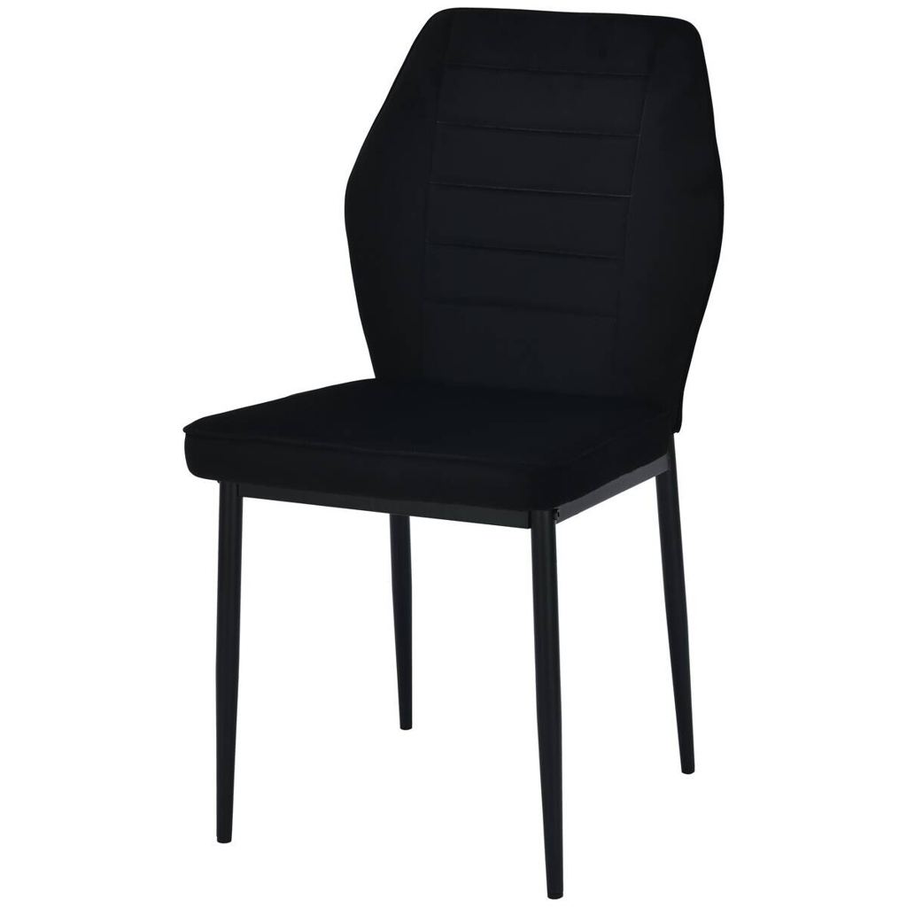 Stuhl Jimmy schwarz Samtoptik B/H/T: ca. 42x87,5x57 cm